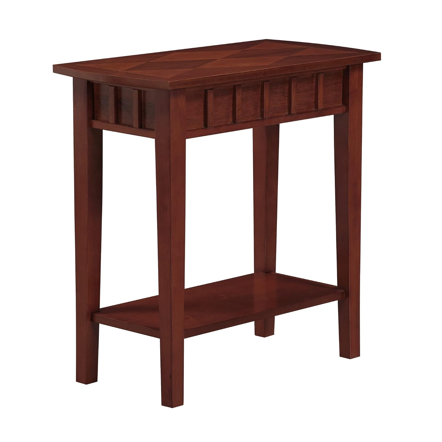 Convenience Concepts Dennis End Table with Shelf, Mahogany
