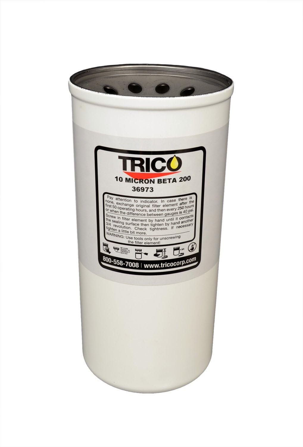 Trico Synthetic Micro Glass Particulate Portable Filter Cart Media, 3 Micron, White