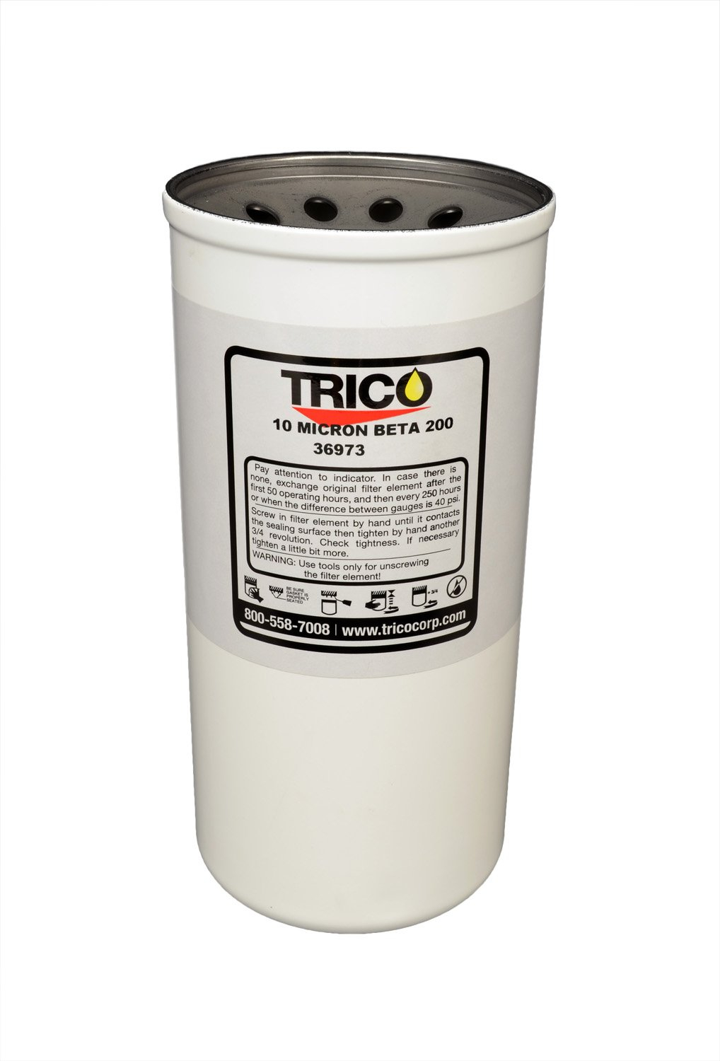 Trico Synthetic Micro Glass Particulate Portable Filter Cart Media, 3 Micron, White
