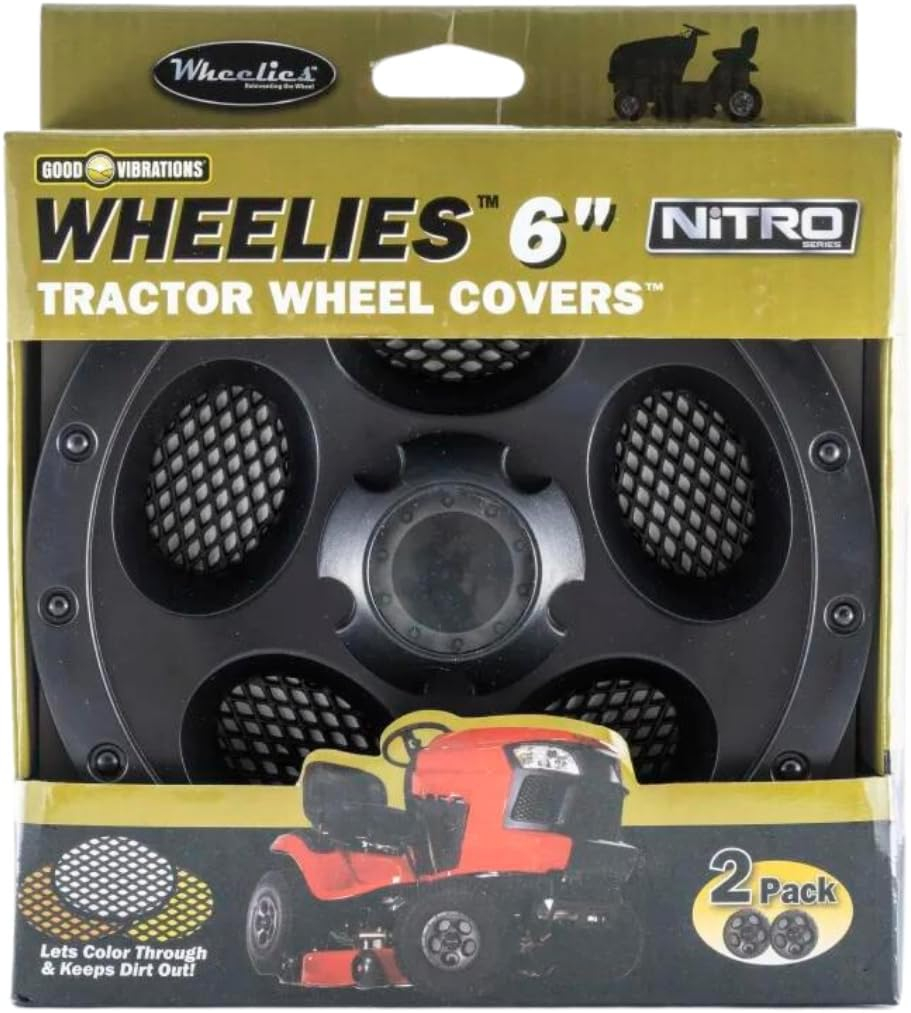 Good Vibrations - Wheelies - 6" Tractor Wheel Cover Set - Black
