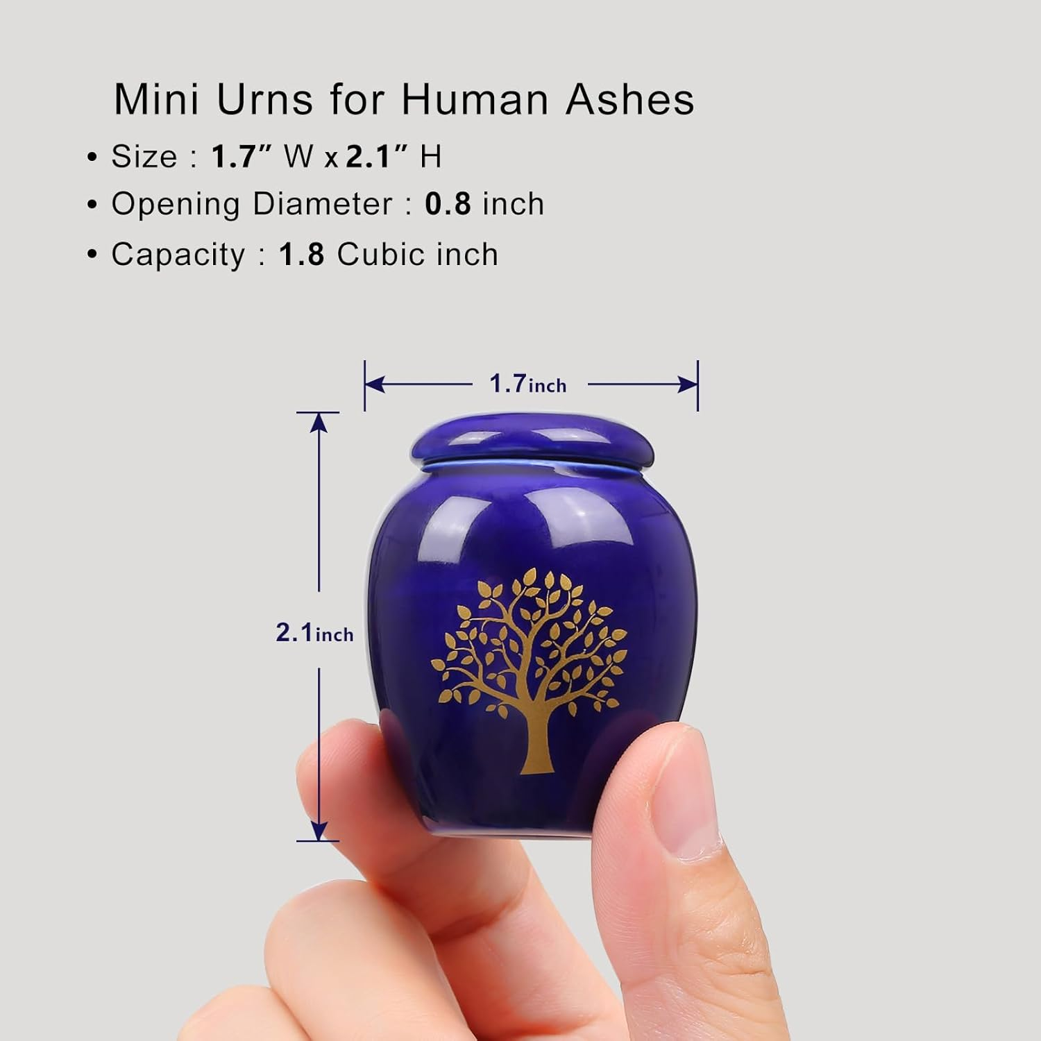 Mini Urns for Human Ashes Set of 5,Small Urns for Human Ashes Keepsake,Decorative Ceramic Tree of Life Urn,Baby & Pet Urn
