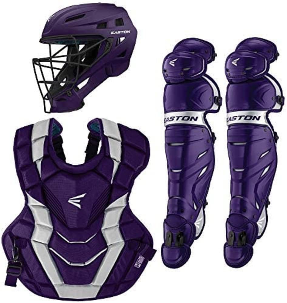 Easton Elite X Baseball Intermediate Catcher's Box Set | Purple | INTERMEDIATE