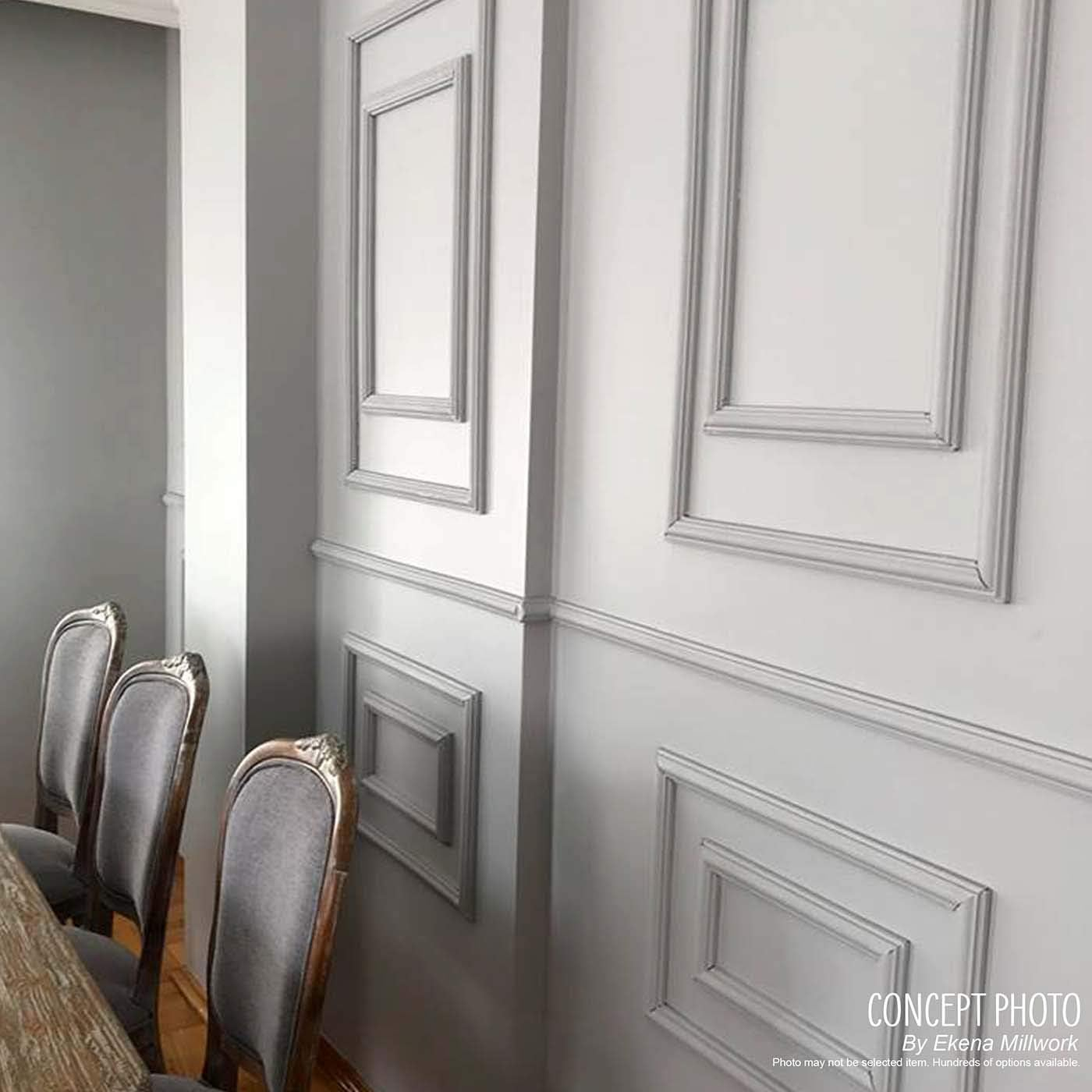 Primed White Fluted Panel Moulding, 94.5" Length (12-Pack)