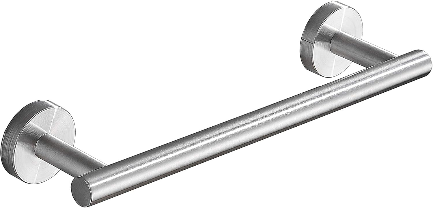 Towel Bar, 12-Inch Hand Towel Holder, Bathroom Accessories SUS304 Stainless Steel Towel Rack, Bath Hardware Brushed Nickel, Wall Mounted