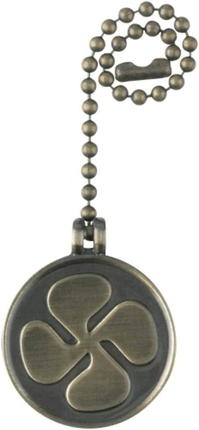 Antique Brass Finish Ceiling Fan Pull Chain with Medallion Handle