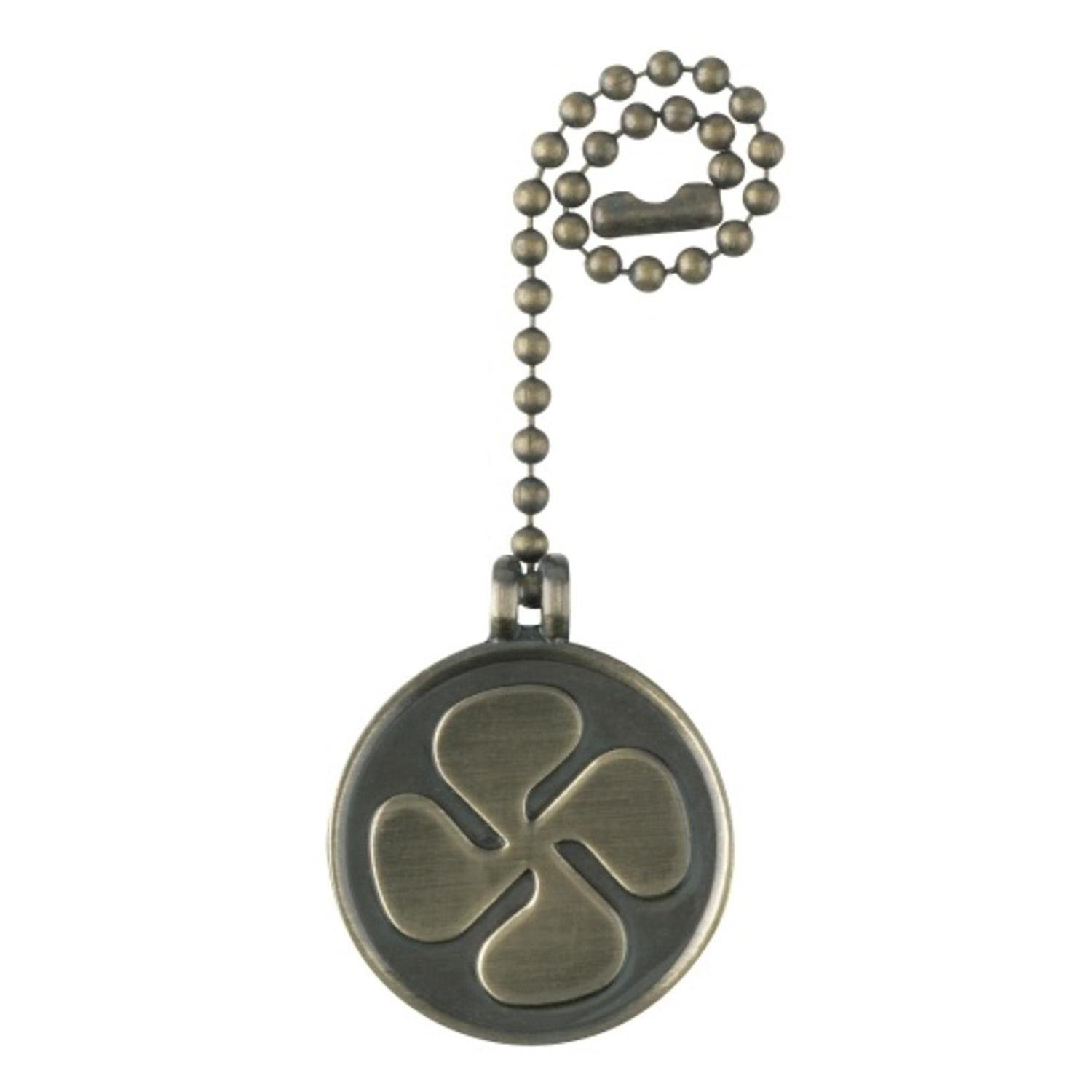 Antique Brass Finish Ceiling Fan Pull Chain with Medallion Handle