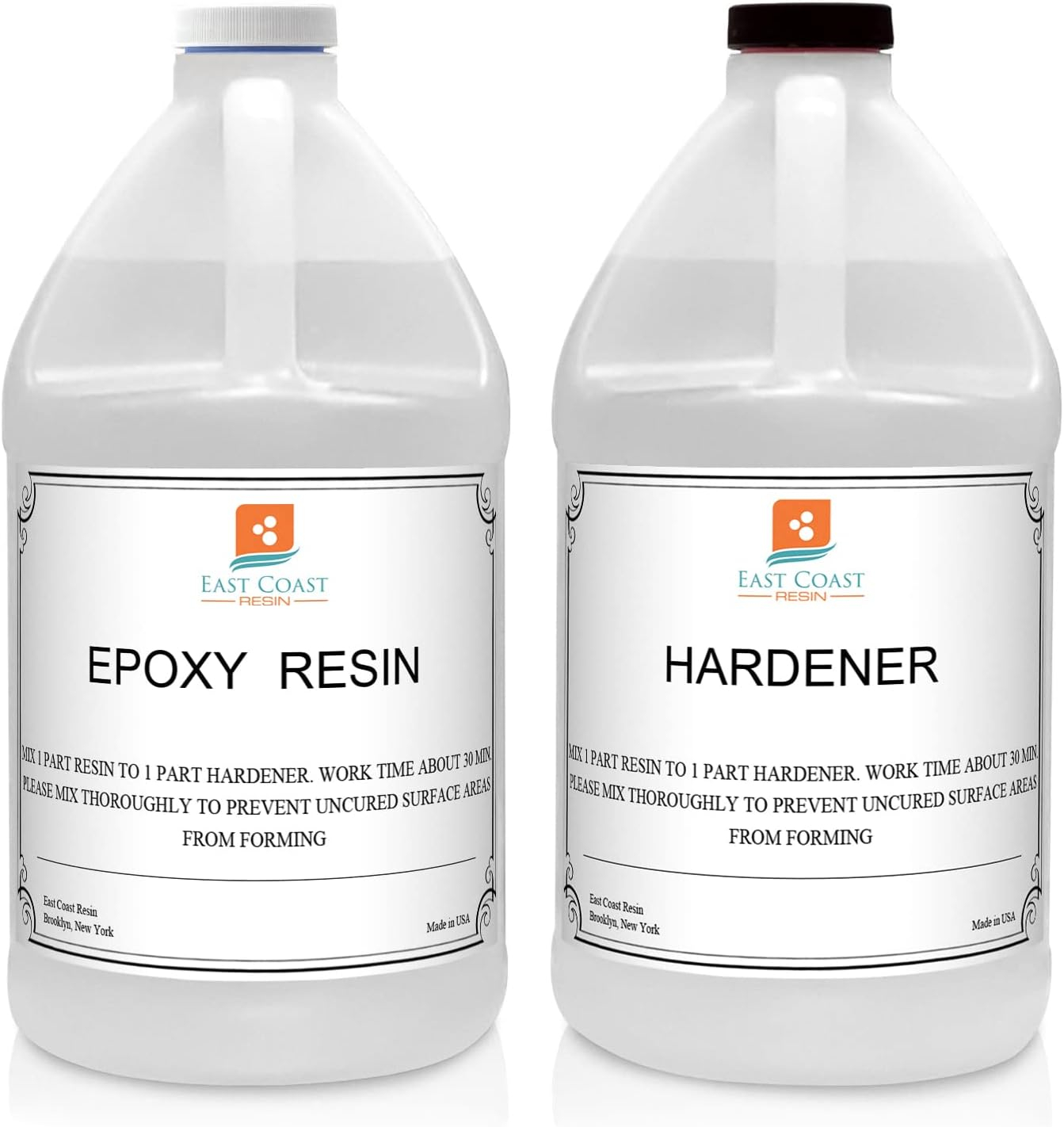 East Coast Resin Super Gloss Coating General Purpose Epoxy Adhesive, 1 Gallon Kit