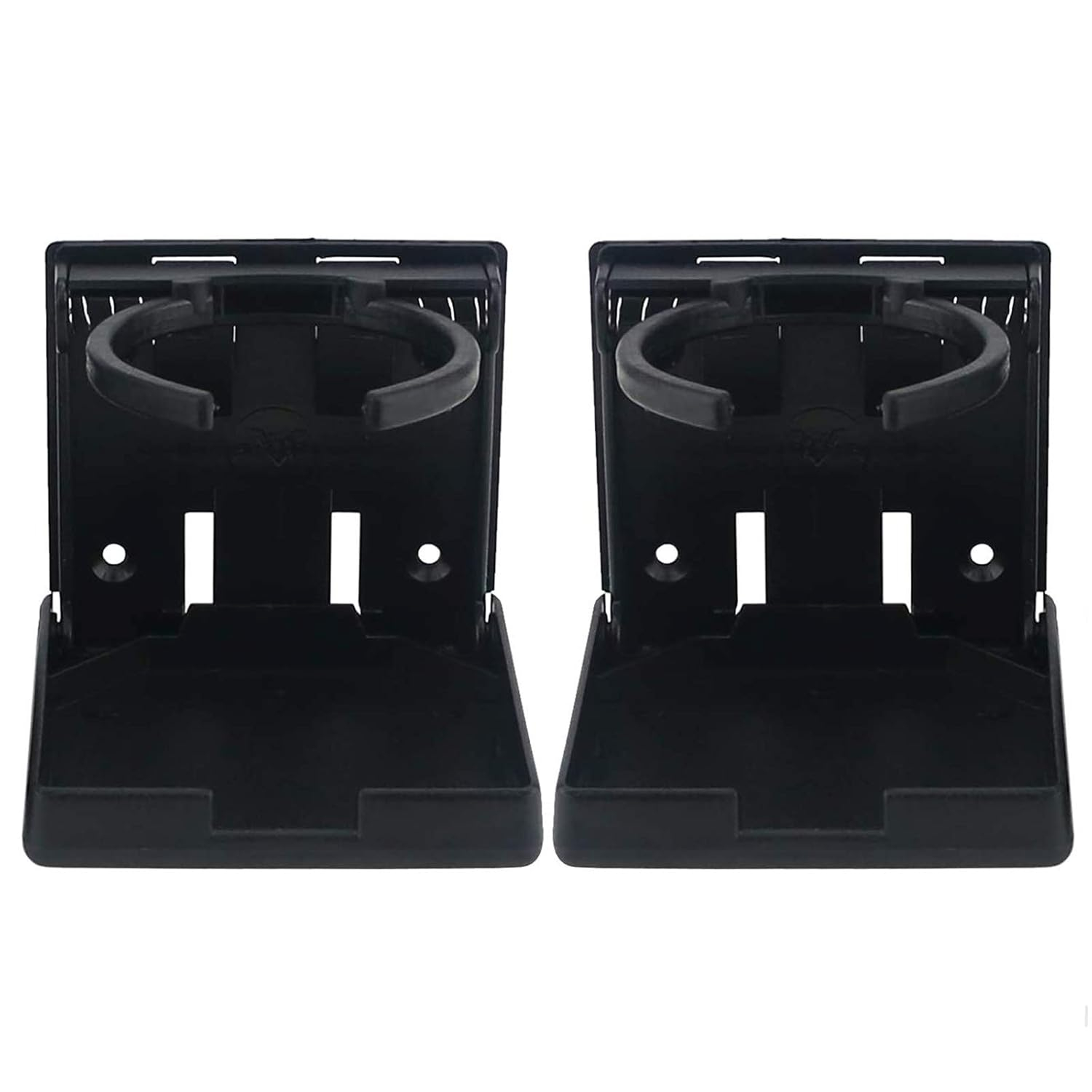 2PCS Adjustable Folding Drink Holder/Adjustable Cup Holder for Marine/Boat/Caravan/Car/Trucks/RVs/Vans (Black)