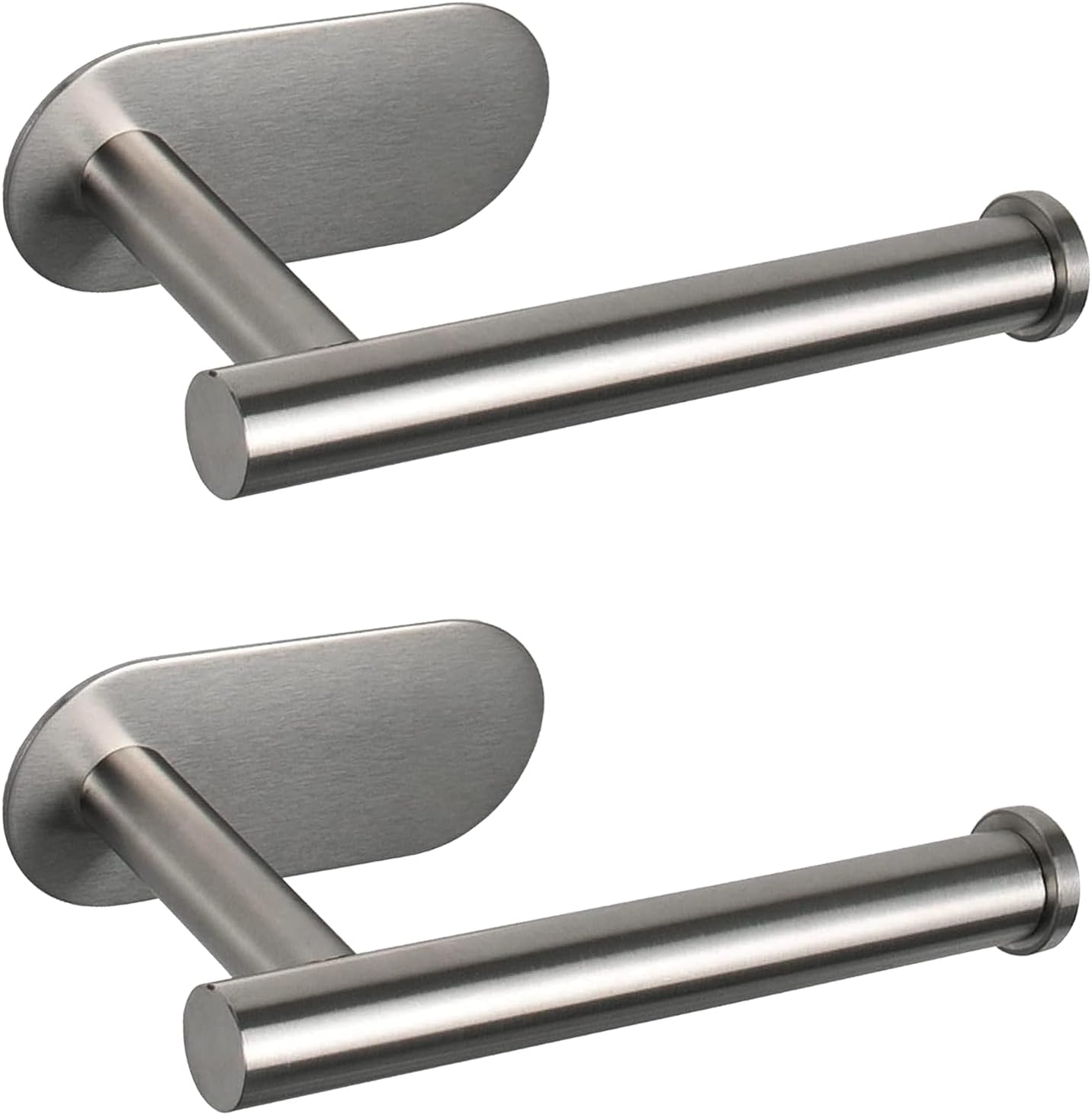 Toilet Paper Holder,Brushed Nickel,Wall Mount, Upgraded Adhesive Toilet Roll Holder,no Drilling,Bathroom/Rv/Washroom,SUS 304 Stainless Steel,Rustproof (Brushed Nickel, 1 Piece)