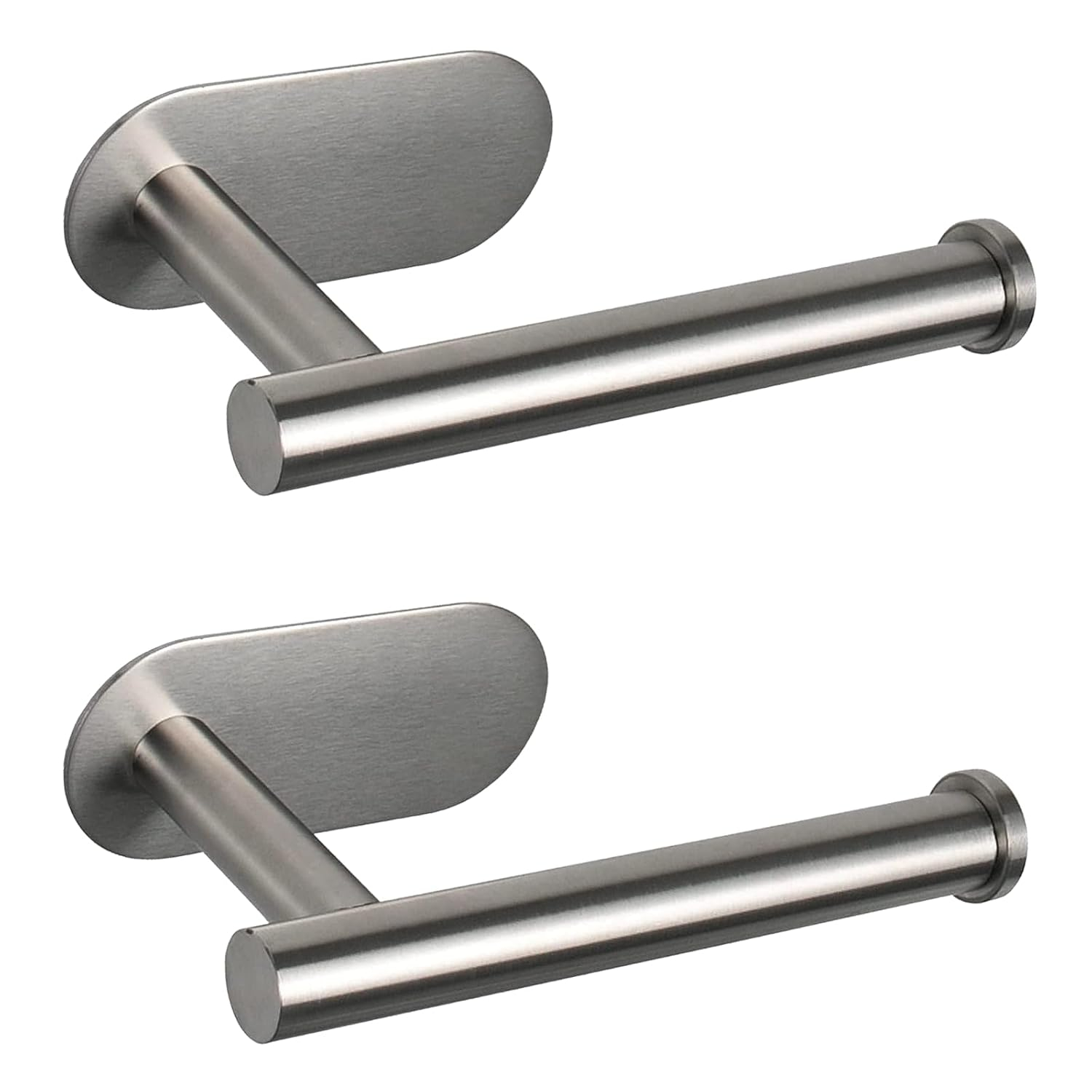 Toilet Paper Holder,Brushed Nickel,Wall Mount, Upgraded Adhesive Toilet Roll Holder,no Drilling,Bathroom/Rv/Washroom,SUS 304 Stainless Steel,Rustproof (Brushed Nickel, 1 Piece)
