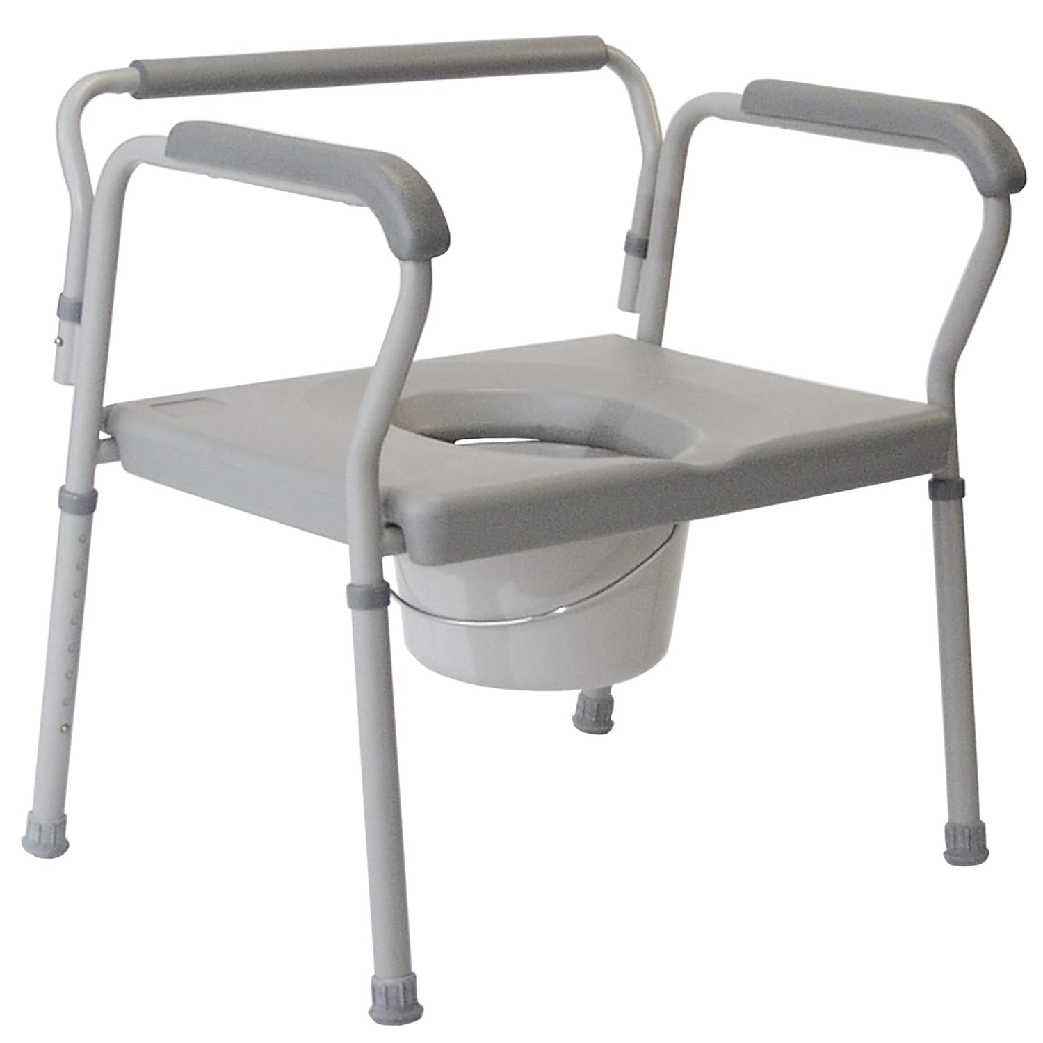 Graham-Field 7446A-2 Lumex 3-in-1 Bariatric Bedside Commode Chair, Raised Toilet Seat, Toilet Safety Rails, Supports 400 lbs., Pack of 2