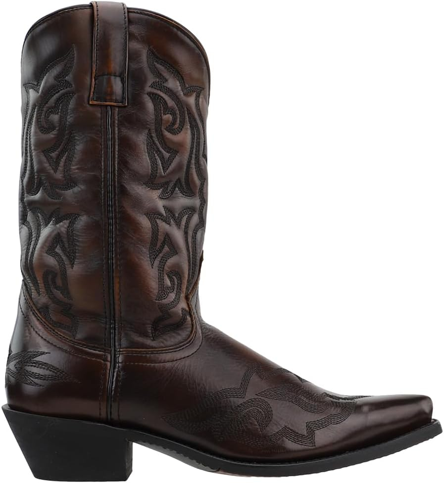 Laredo Mens Hawk Embroidered Snip Toe Cowboy  Mid Calf Boots