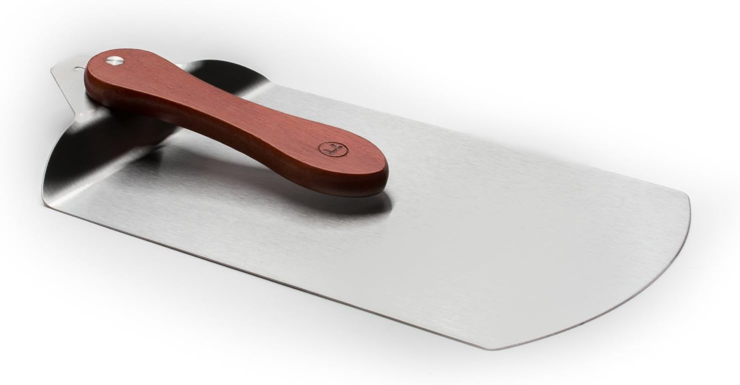 Outset Stainless Steel Pizza Peel with Collapsible Rosewood Handle
