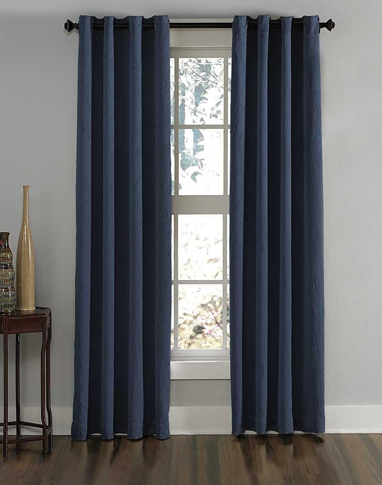 Curtainworks Lenox Grommet Curtain 63", Navy, Adult