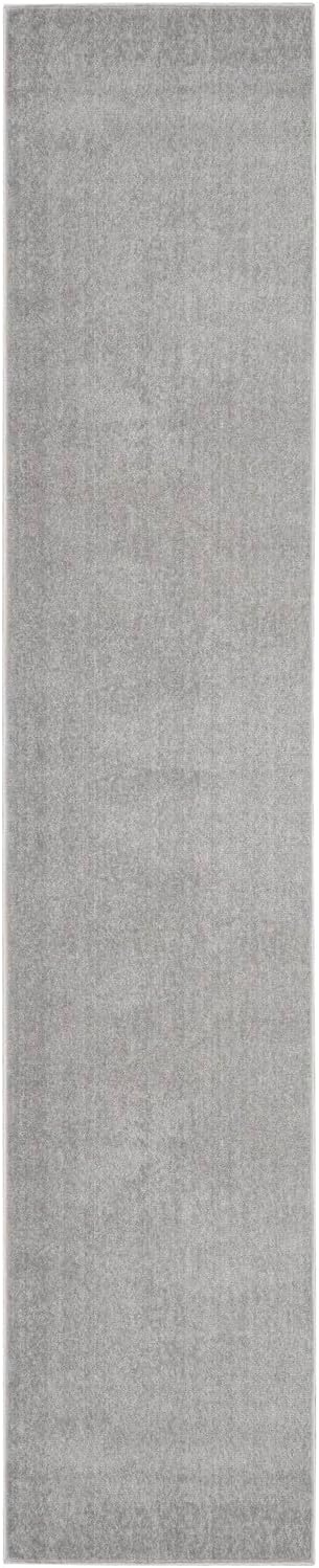 Nourison Essentials Indoor/Outdoor Silver Grey 2'2" x 20 Area Rug, (2x20)