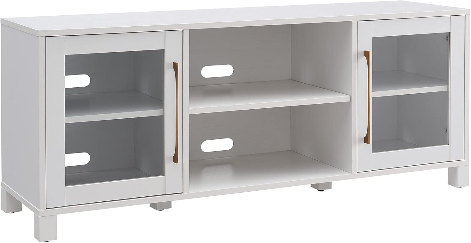Evelyn&Zoe Quincy Rectangular TV Stand for TV's up to 65", White