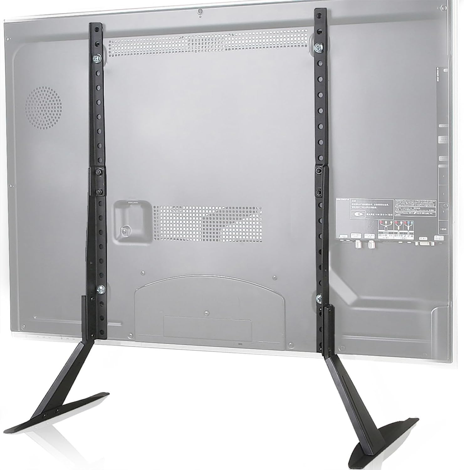 WALI Universal Tabletop TV Stand, Flat Screen Television Stand for 22 to 65 inch, Weight Capacity Up to 110lbs, Mounting Holes up to 800 by 500mm (TVS001), Black