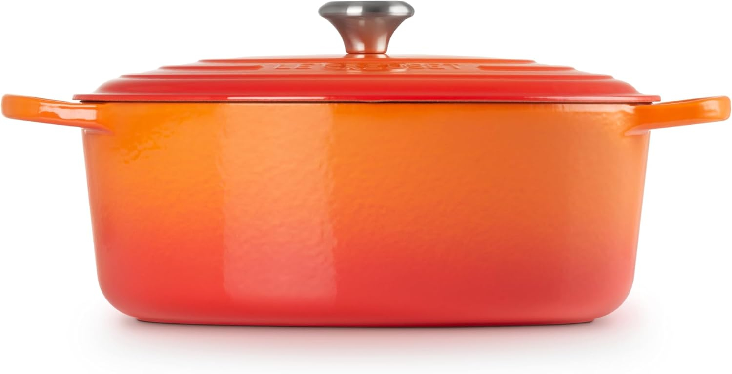 Le Creuset Enameled Cast Iron Signature Oval Dutch Oven, 8 qt., Flame