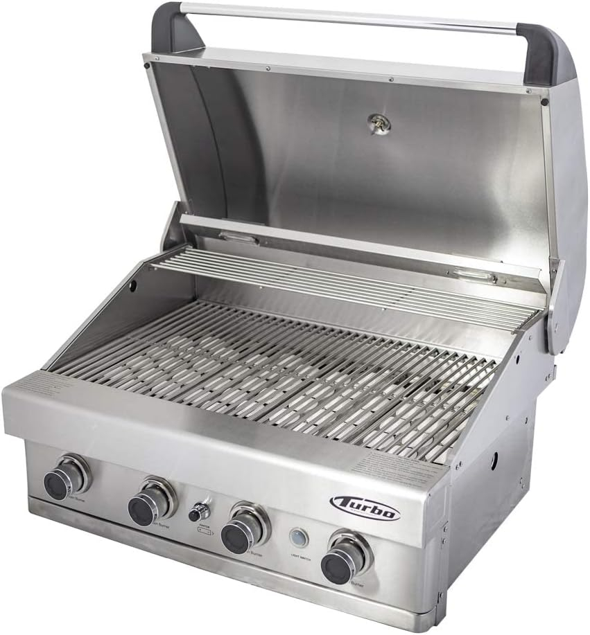 Barbeques Galore Turbo 32-inch 4-Burner Built-in BBQ Gas Grill - Natural Gas - BTH3221NG