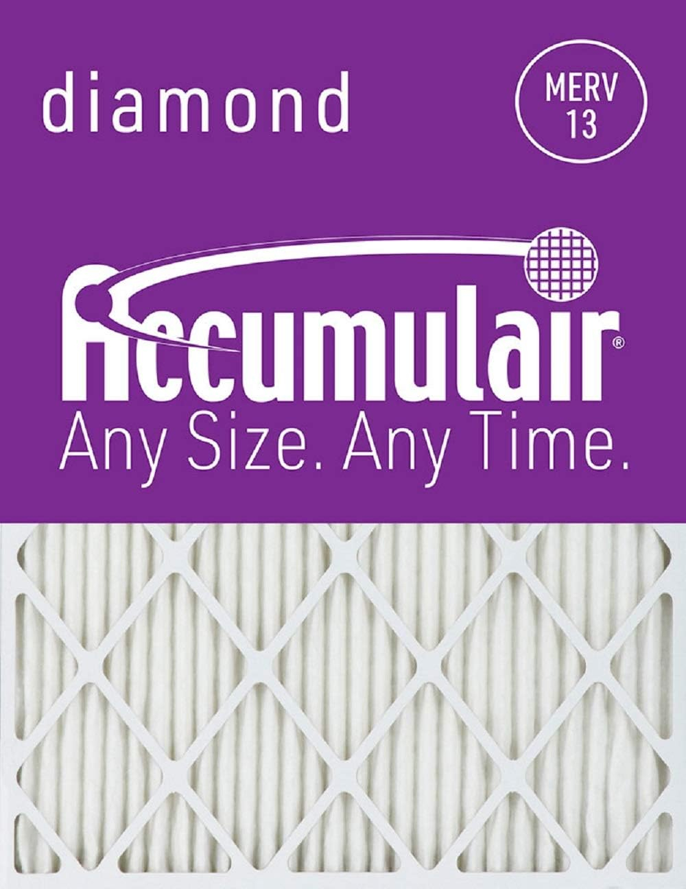 Accumulair Diamond 12x12x1 (11.5x11.5) MERV 13 Air Filter/Furnace Filter, (FD12X12)