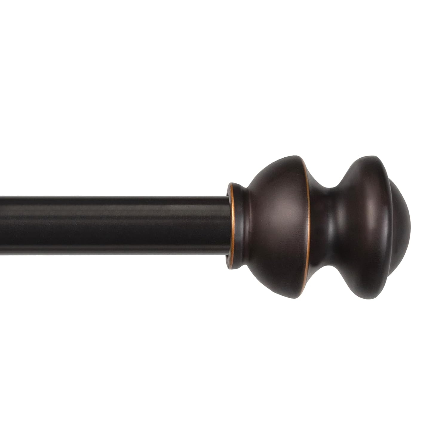 Kenney® Kendall 5/8" Standard Decorative Window Curtain Rod, 28-48", Oil Rubbed Bronze