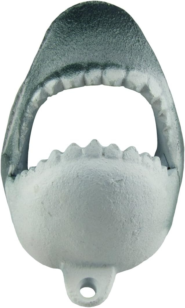 Cast Iron Shark Head Beer Cap Soda/Pop Top Wall Mount Bottle Opener Bar/Pub Tool