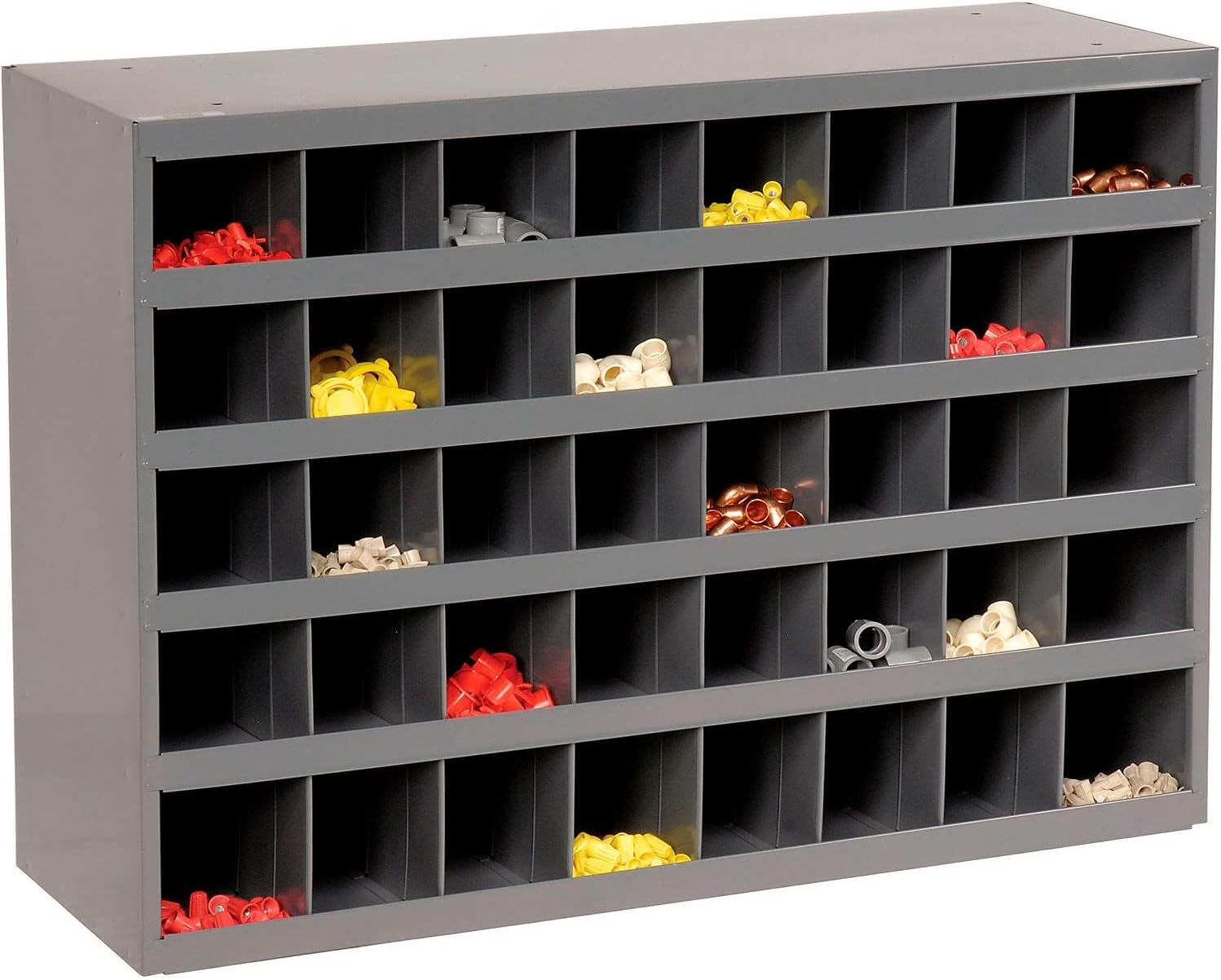 Durham 359-95 12 in. Steel 40 Opening Bin for Small Part Storage, Gray