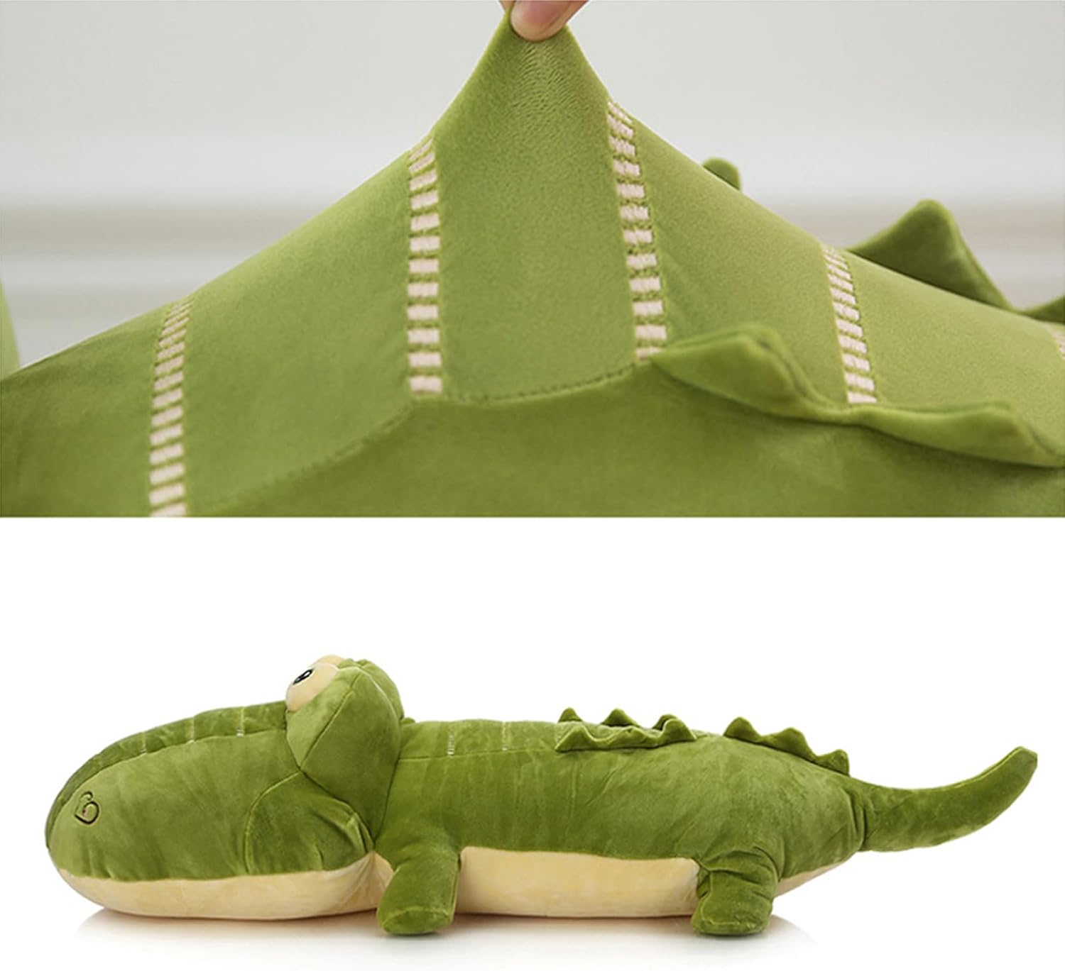 Crocodile Big Hugging Pillow, Soft Alligator Plush Stuffed Animal Toy Gifts for Kids, Birthday, Christmas 25.6"