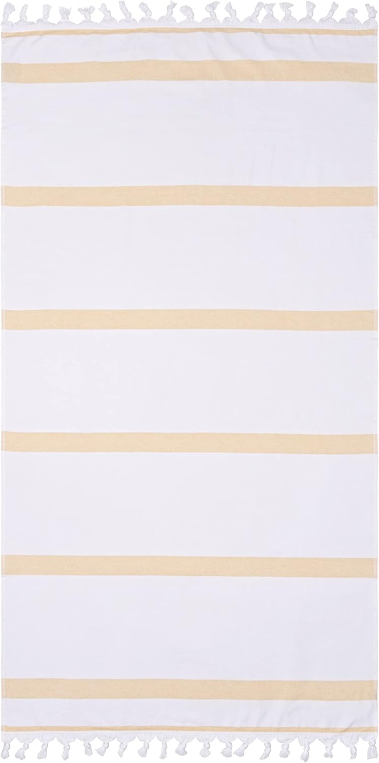 Impressions Ula Stripe Fouta Beach Towel with Tassels