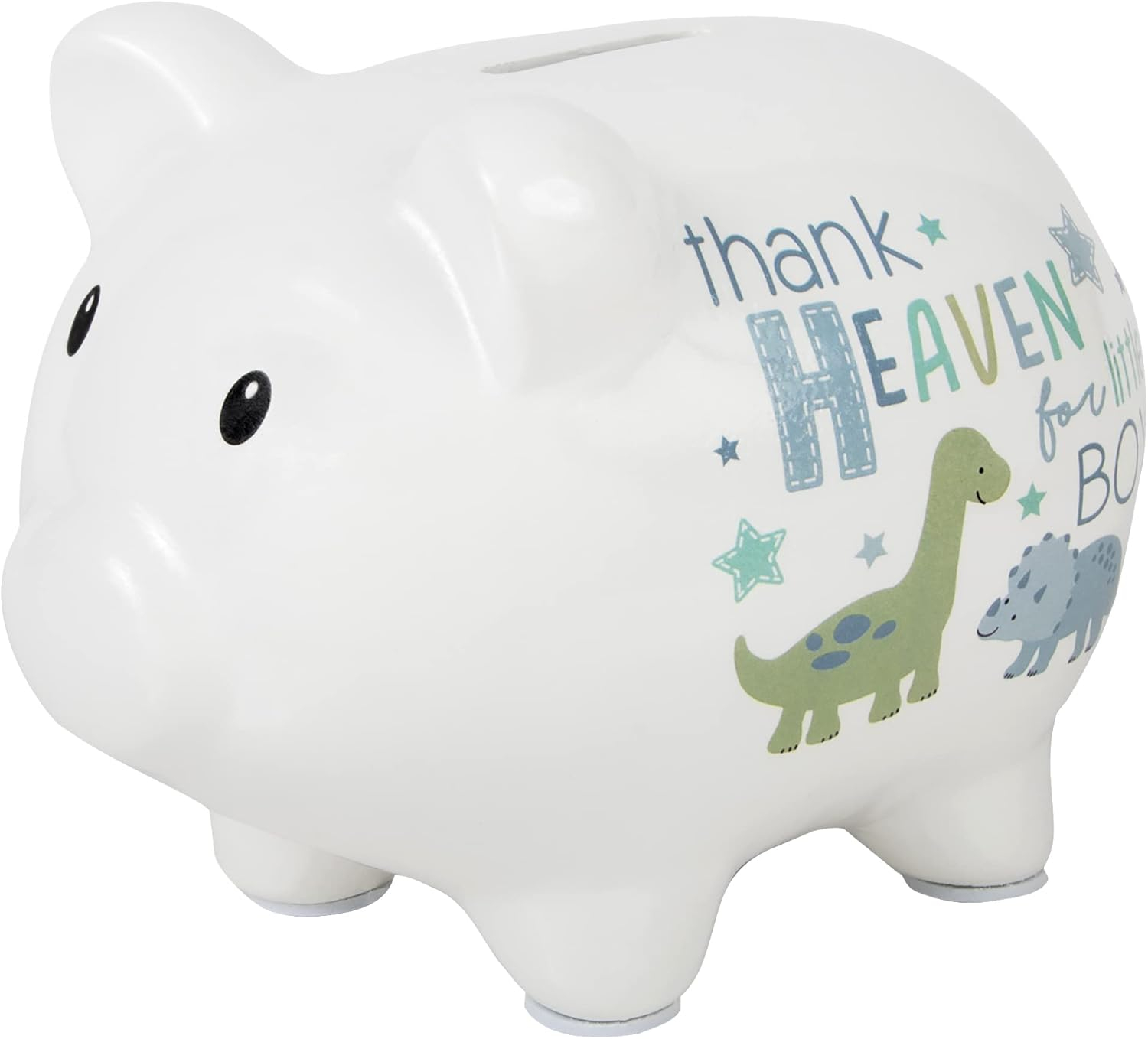 Baby Essentials My First Piggy Bank for Newborns, Infants and Toddlers in Thank Heaven Boys My First Piggy Bank