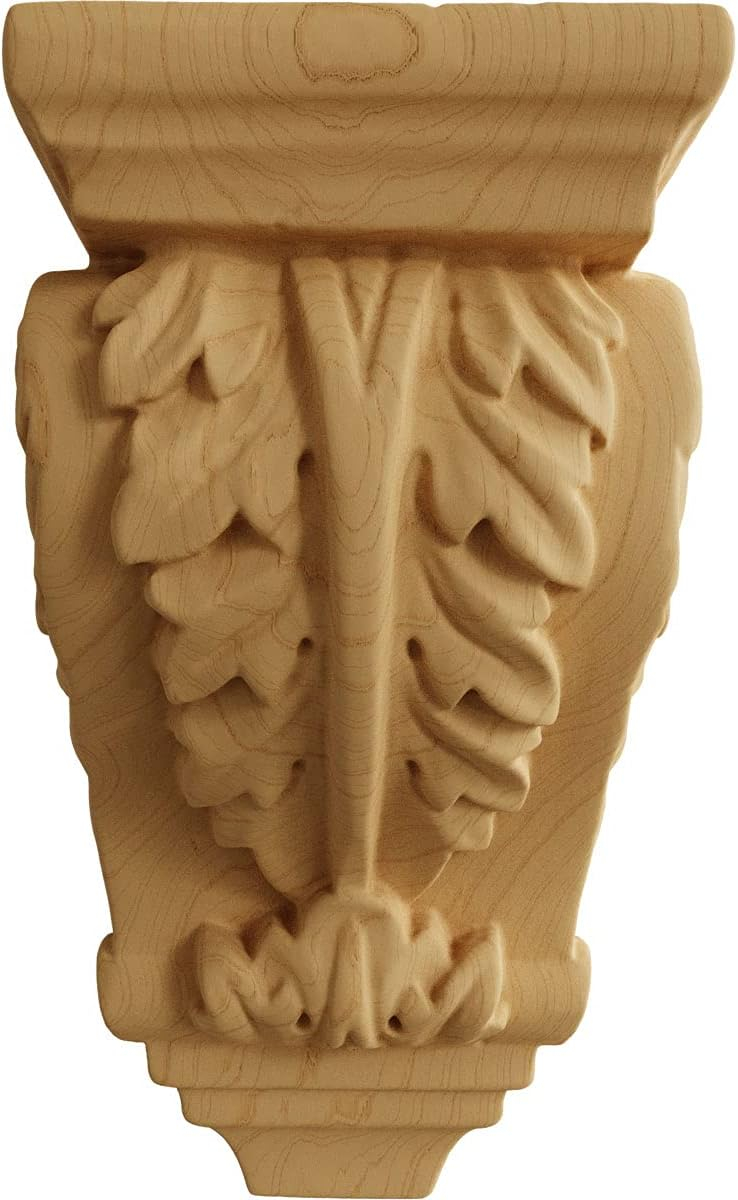 Ekena Millwork 2.25-in x 2.25-in x 4.25-in Unfinished Red Oak Wood Paintable/Stainable Corbel