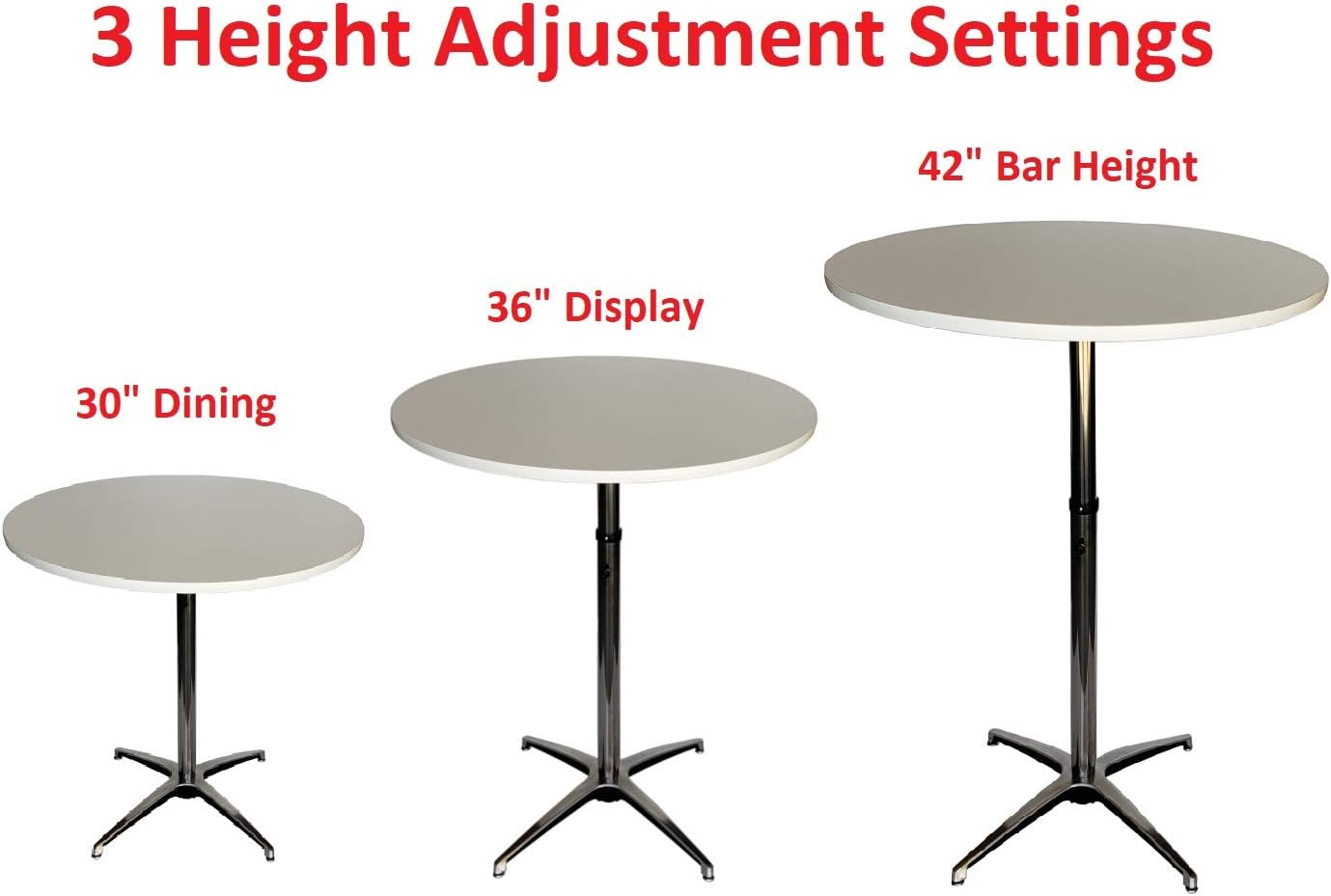 Banquet Tables Pro White Top 24 Inch Round Banquet Cocktail Table