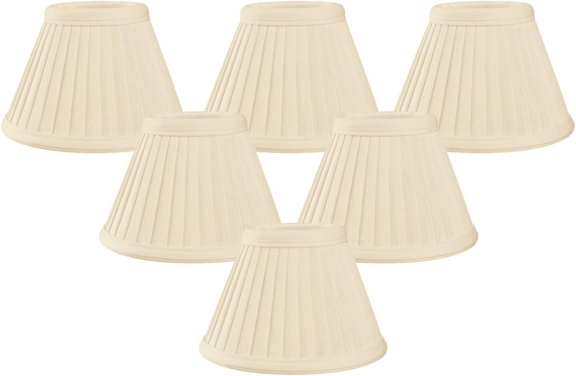 Royal Designs, Inc. Pleated Empire Chandelier Shade CS-111BG-6, Beige, 2.5 x 5 x 4.25, Pack of 6