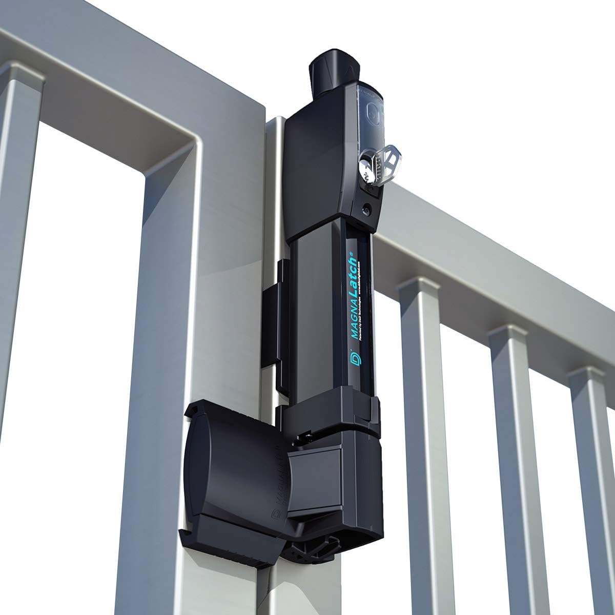 National Hardware Pool Safety Magna Latch Gate Latch N346-212, Vertical Pull Child Proof Gate Latch for Pool Gates or Fence Latches, Black