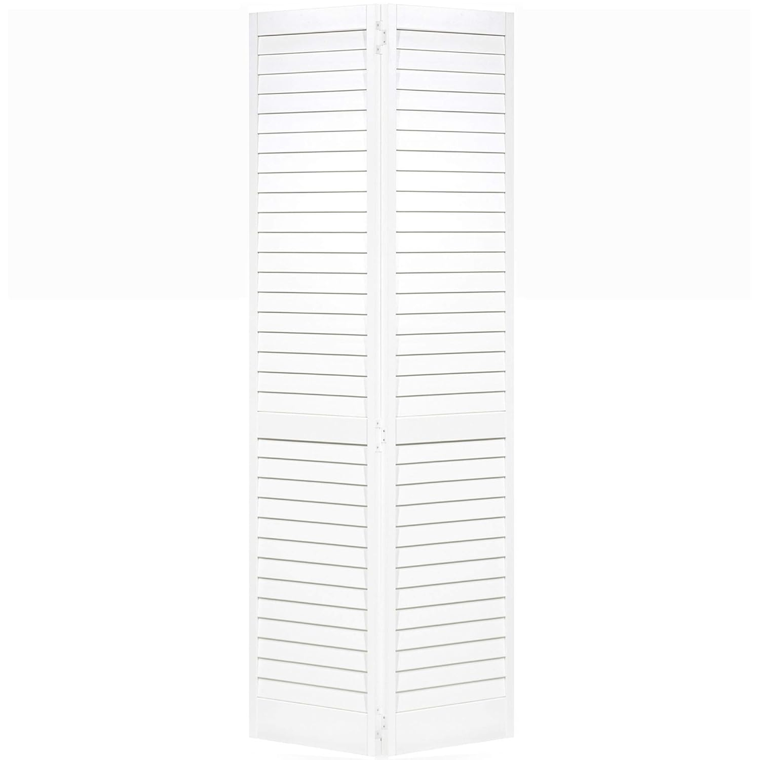 Plantation Louver Louver White Solid Pine Core Bi-fold Door
