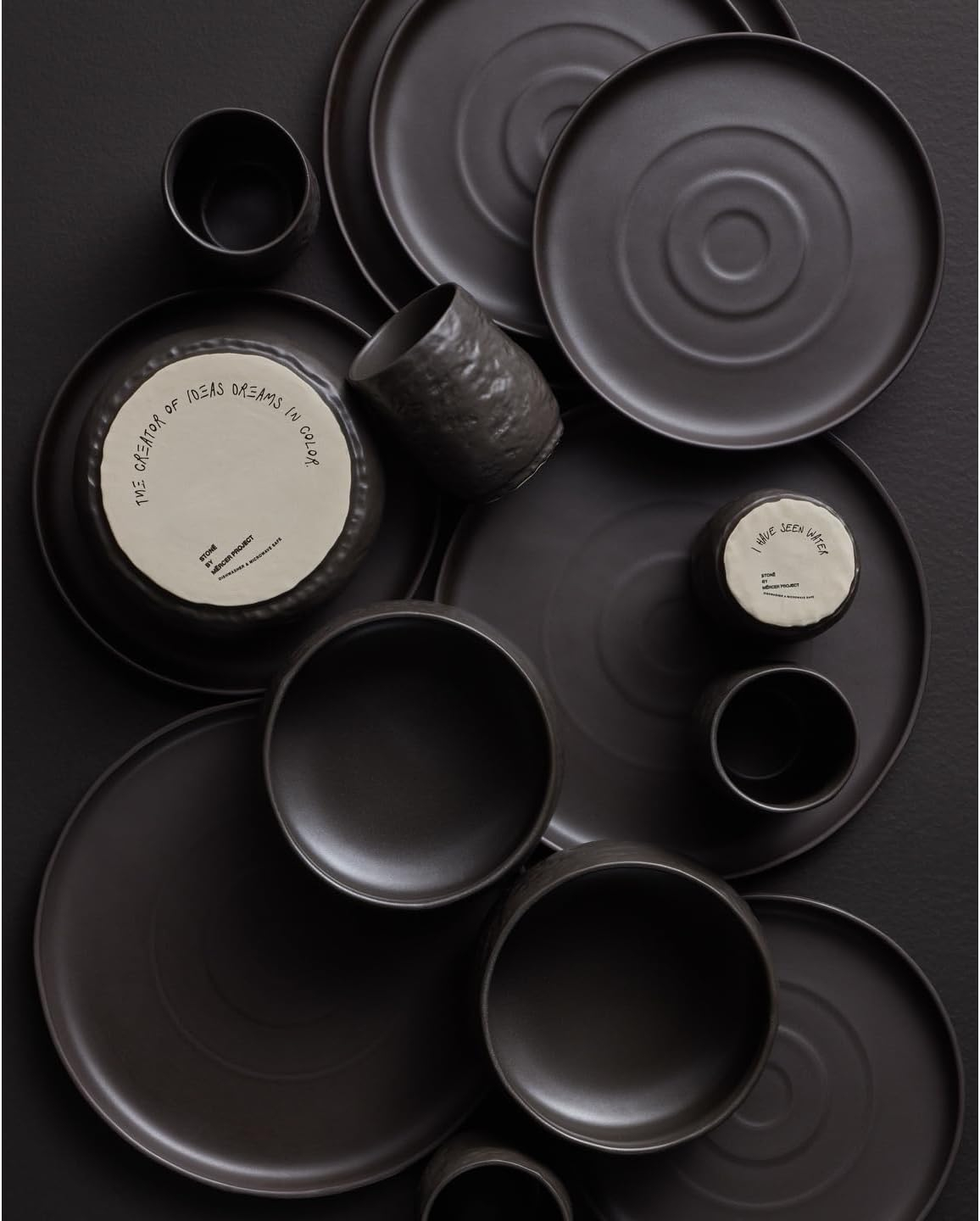 Stone by Mercer Project Shosai Stoneware Dinnerware Set Tan - 32 Piece