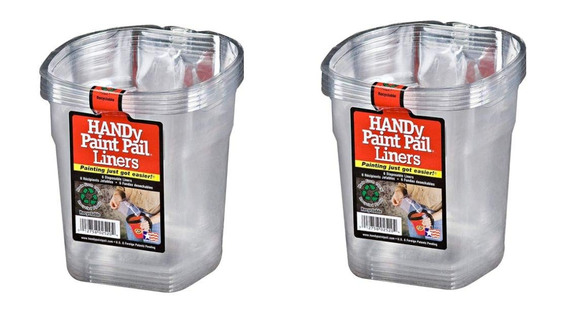 HANDy 2520-CT BER- Paint Pail Liner, 1 qt Capacity, Plastic, Clear - pack of 6
