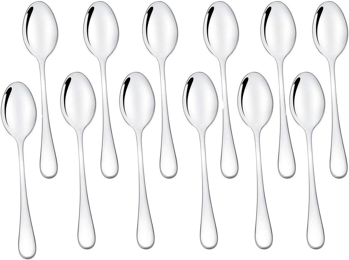 Demitasse Espresso Spoons Set of 12, Mini Coffee Spoon, 18/10 Stainless Steel Small Spoons for Dessert, Tea, Appetizer, 4.7
