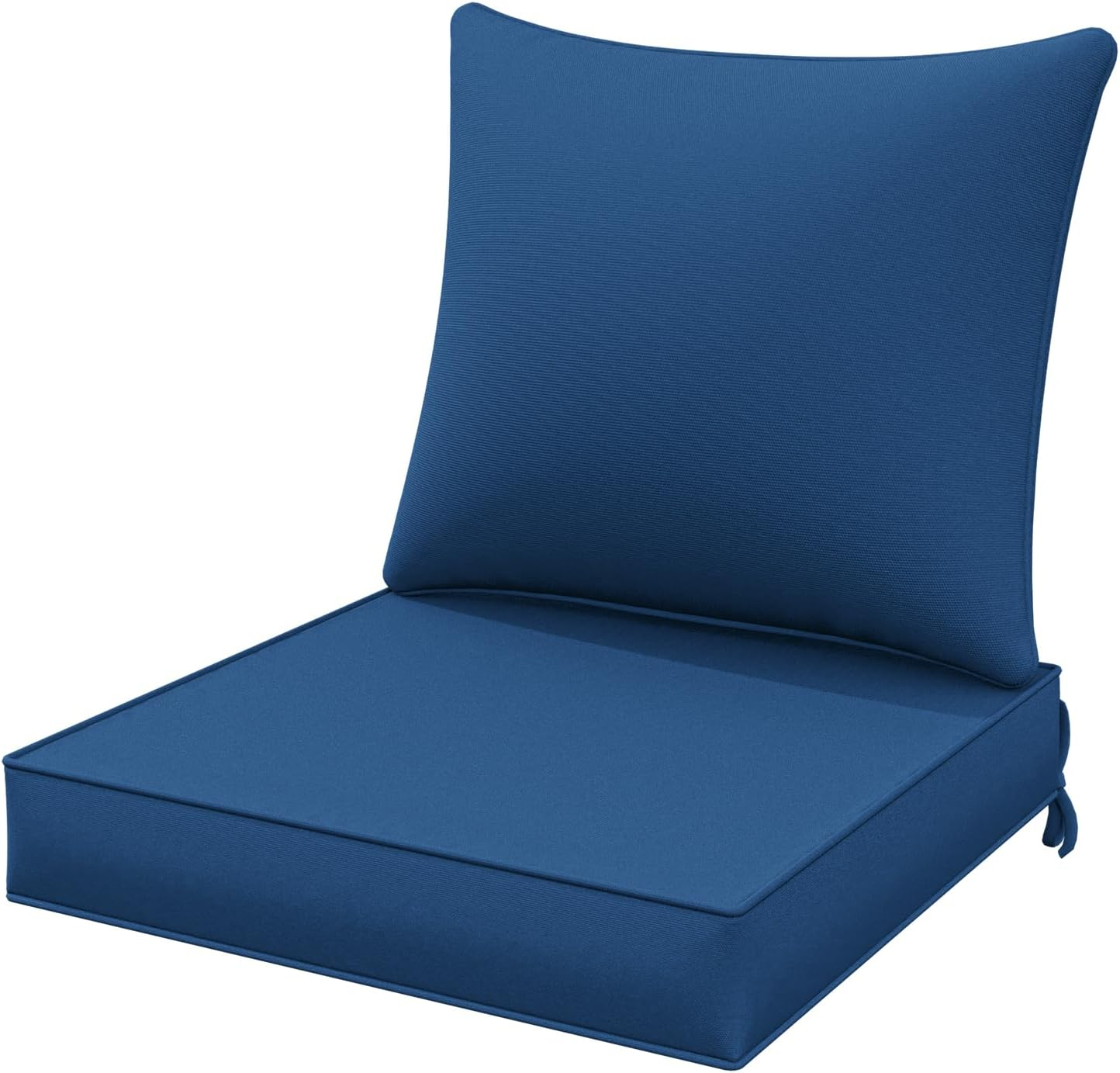 Outdoor Patio Chair Cushions Set 22 L X 22 W X 4 H Waterproof & Fade Resistant Deep Seat and Back Cushions with Removable Covers Outdoor Seat Cushion Set for Chairs and Sofas