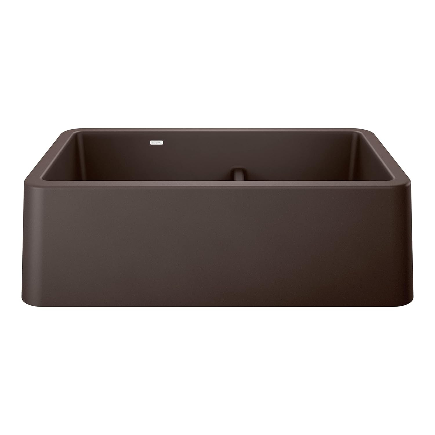 BLANCO, Café Brown 402323 IKON SILGRANIT 60/40 Double Bowl Apron-Front Farmhouse Kitchen Sink, 33" X 19"