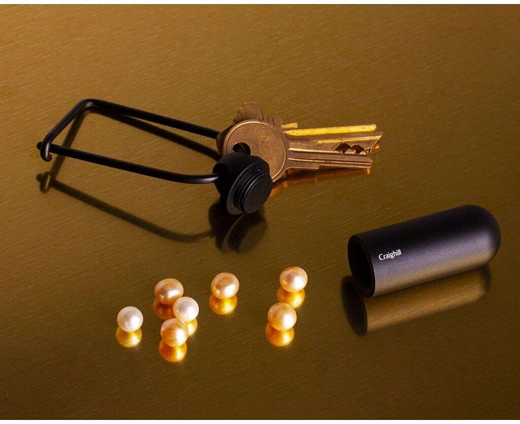 Black Anodized Aluminum Key Capsule with Threaded Lid