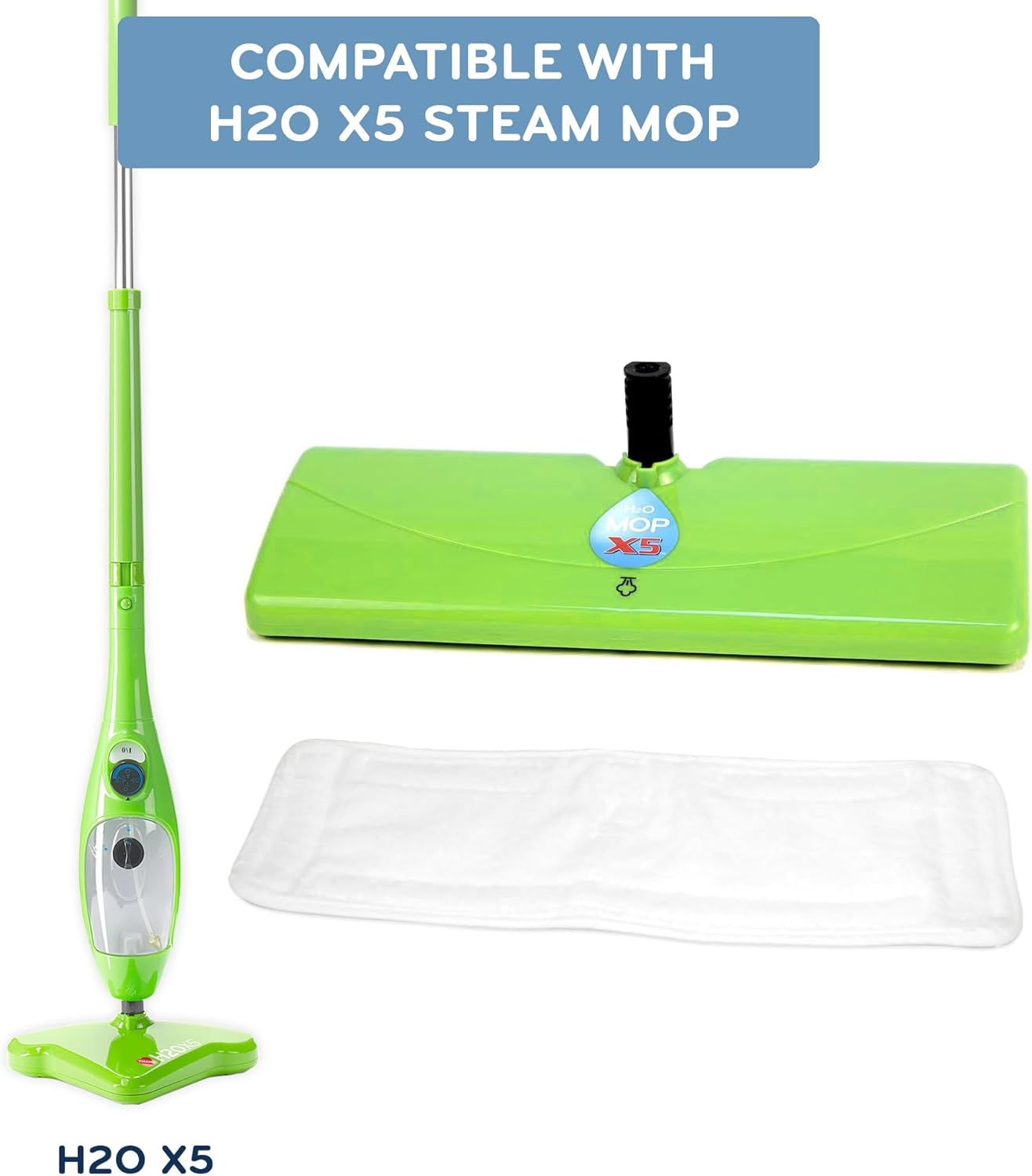X5 Accessories (H2O X5 Extra Large Mop Head Plus Pad)