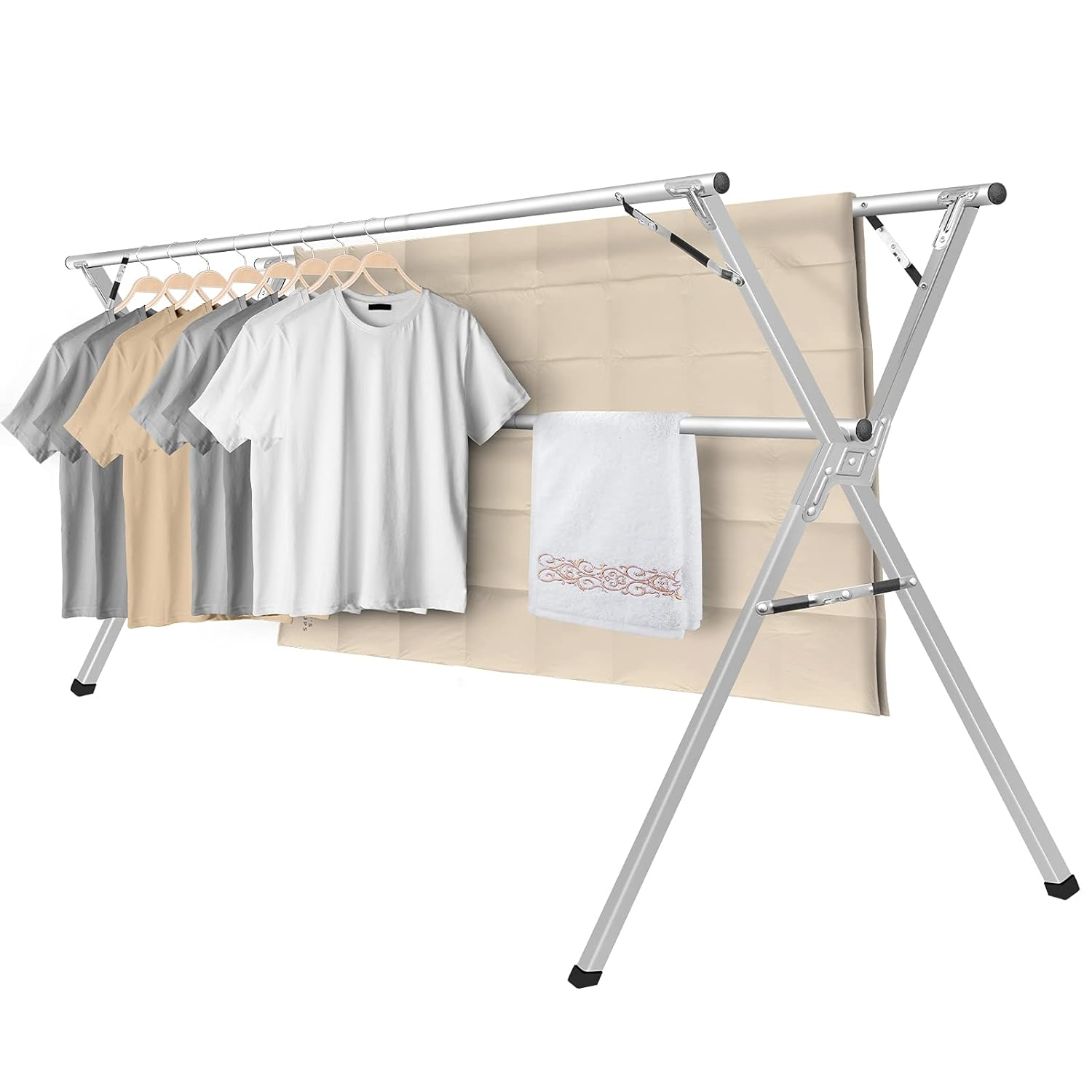 Adjustable Stainless Steel Foldable Clothes Drying Rack