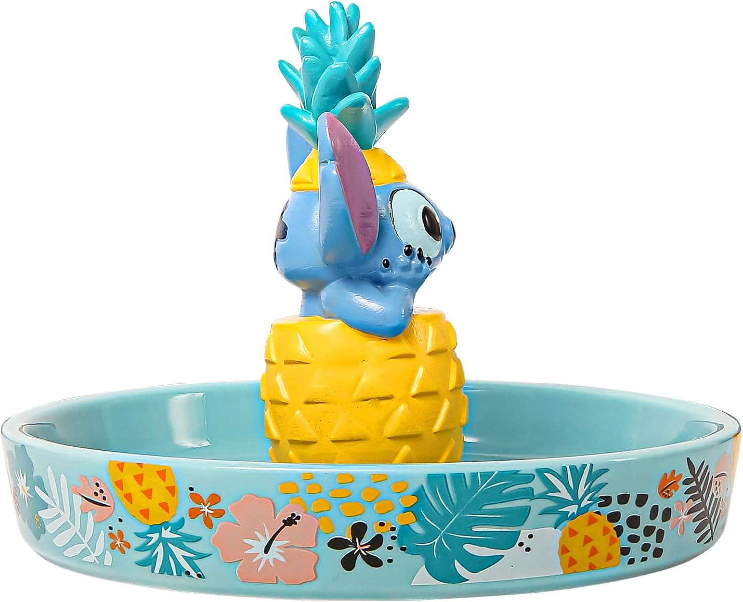Disney Lilo & Stitch Ring Holder Jewelry Dish - Resin 3D Stitch Ring Dish - Official License Jewelry Tray for Engagement Ring