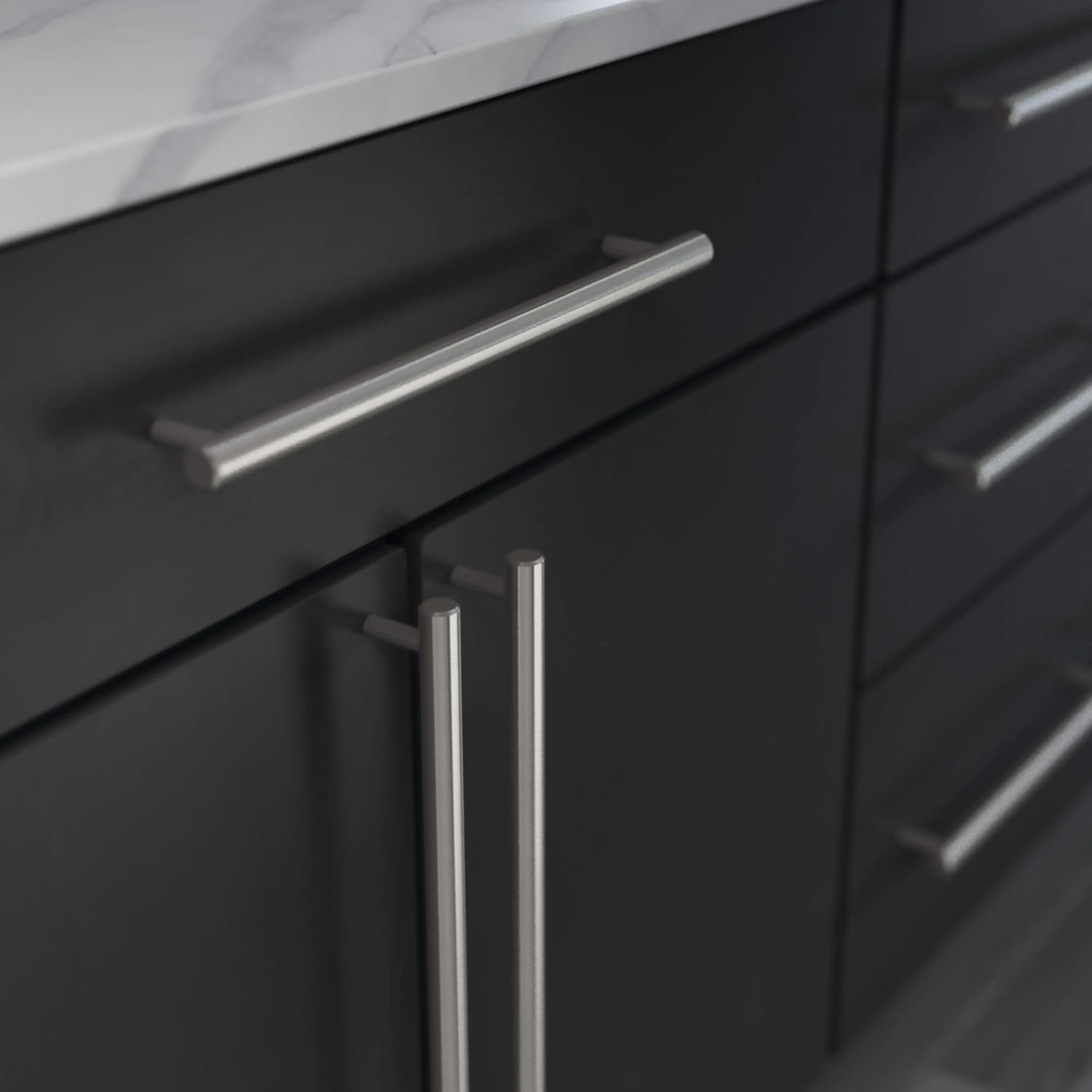 Oversized Stainless Steel Bar Cabinet Pull with Mounting Hardware