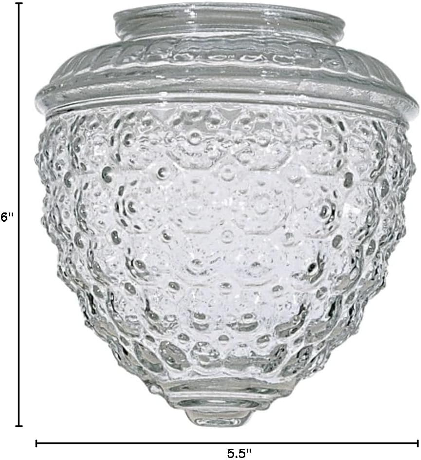 Clear Textured Glass Pineapple Light Shade