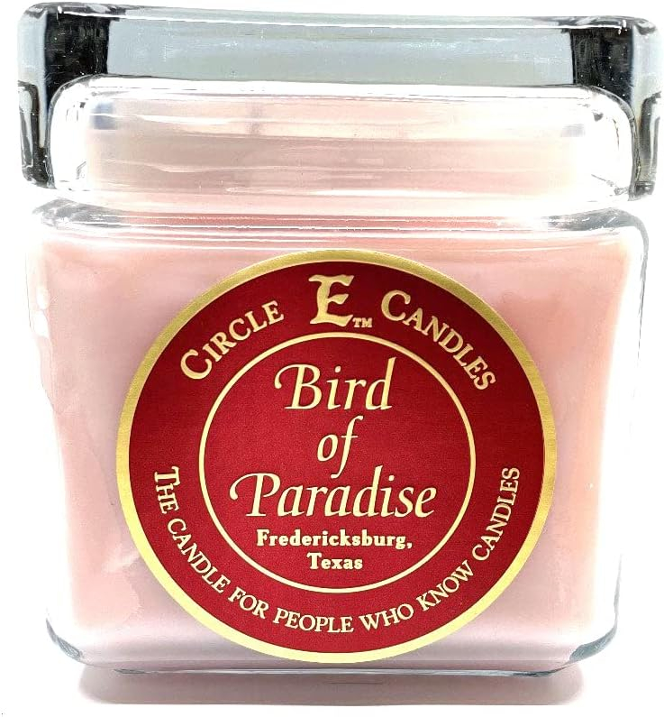 Circle E Candles, Bird of Paradise Scent, Large Size Jar Candle, 32oz, 2 Wicks