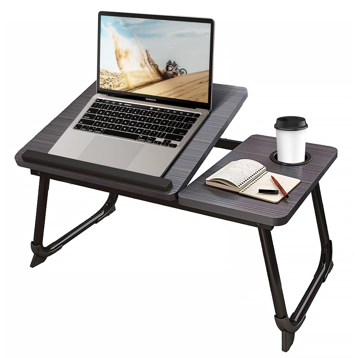 Laptop Desk for Bed, Geyryt Portable Lap Desk Bed Tray Table with Cup Holder Bed Desk for Laptop and Writing Reading Working Eating Gaming in Bed Sofa Floor (Light Weight)