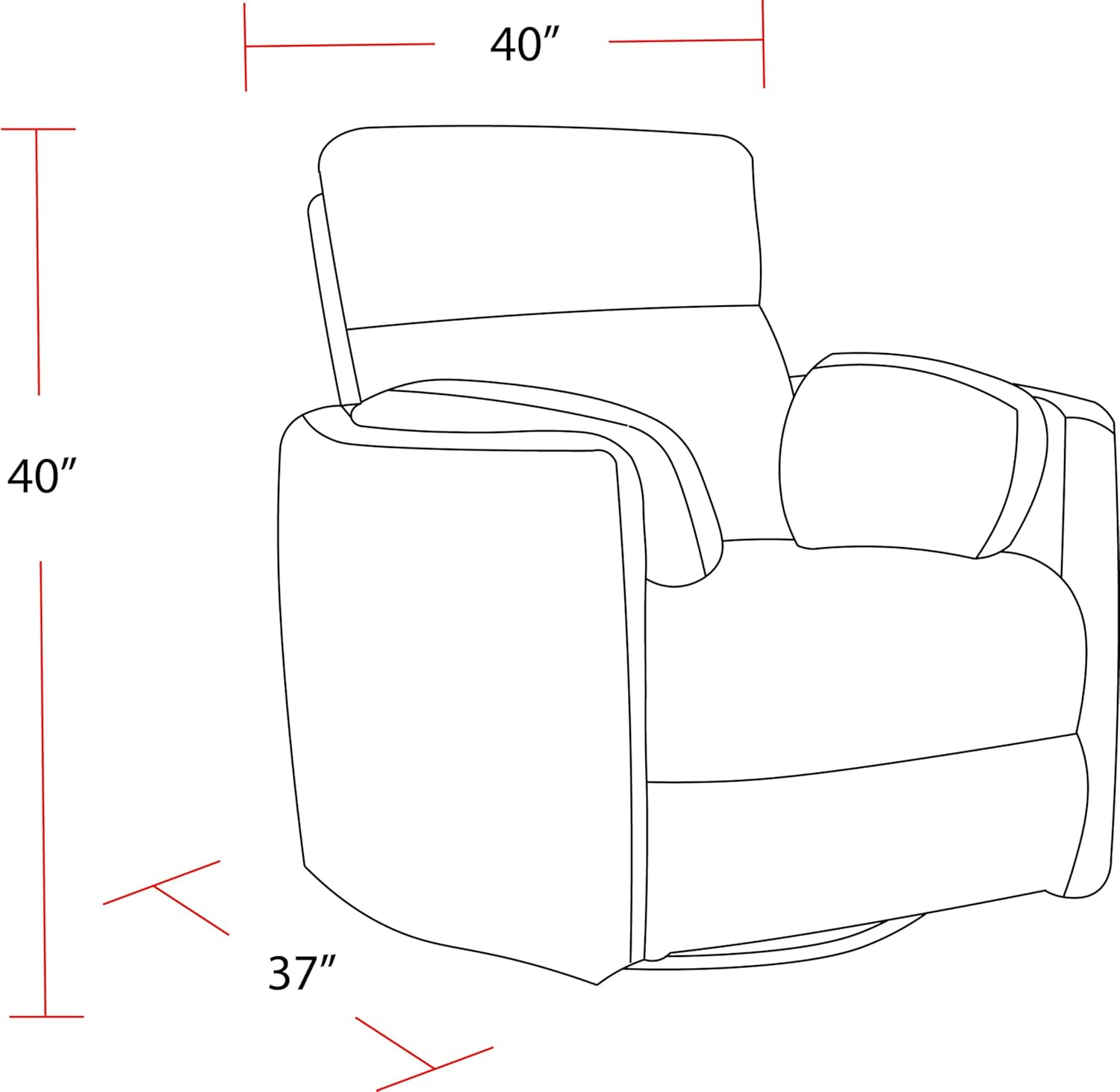 Windstream Gray Chenille Swivel Glider Recliner with Hardwood Frame