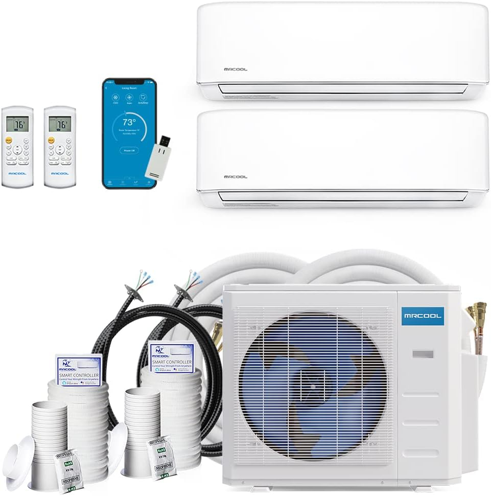 MRCOOL DIYM227HPW00C07 DIY Multi-Zone Series Ductless Heat Pump, White